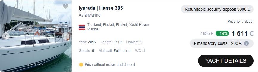 yacht rental