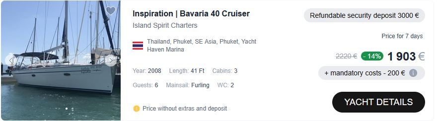 yacht rental