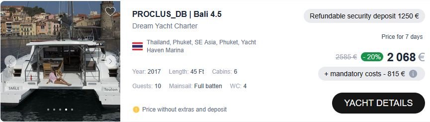 yacht rental