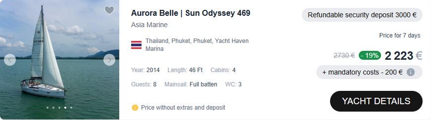 yacht rental
